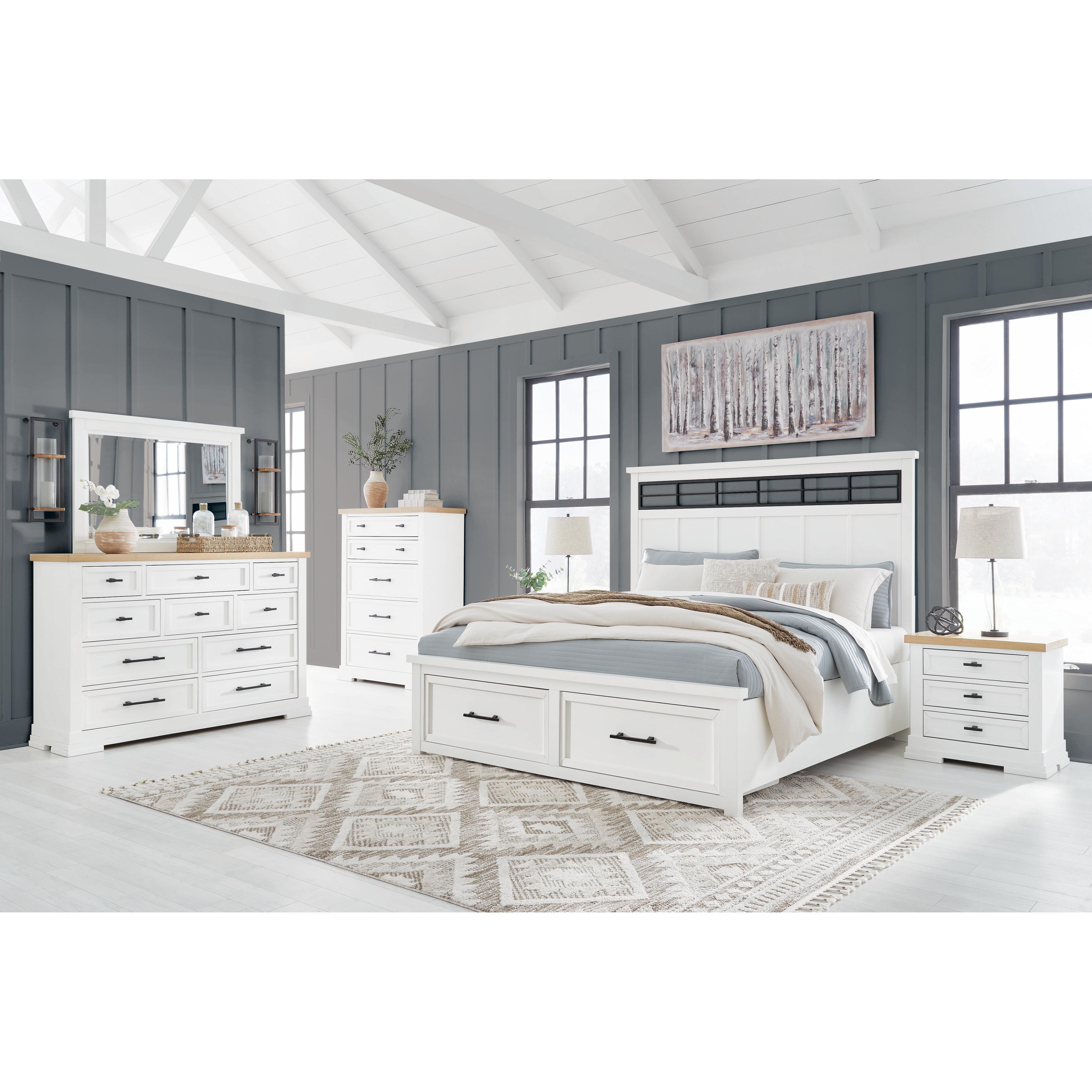 Benchcraft Ashbryn B844B8 6 pc Queen Panel Storage Bedroom Set IMAGE 1