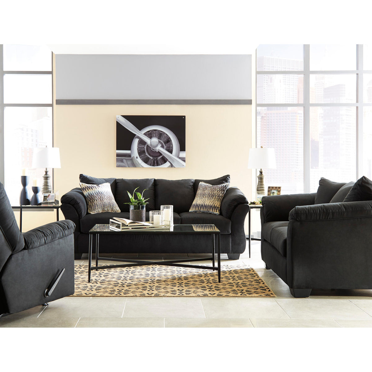 Signature Design by Ashley Darcy 75008U9 3 pc Living Room Set IMAGE 1