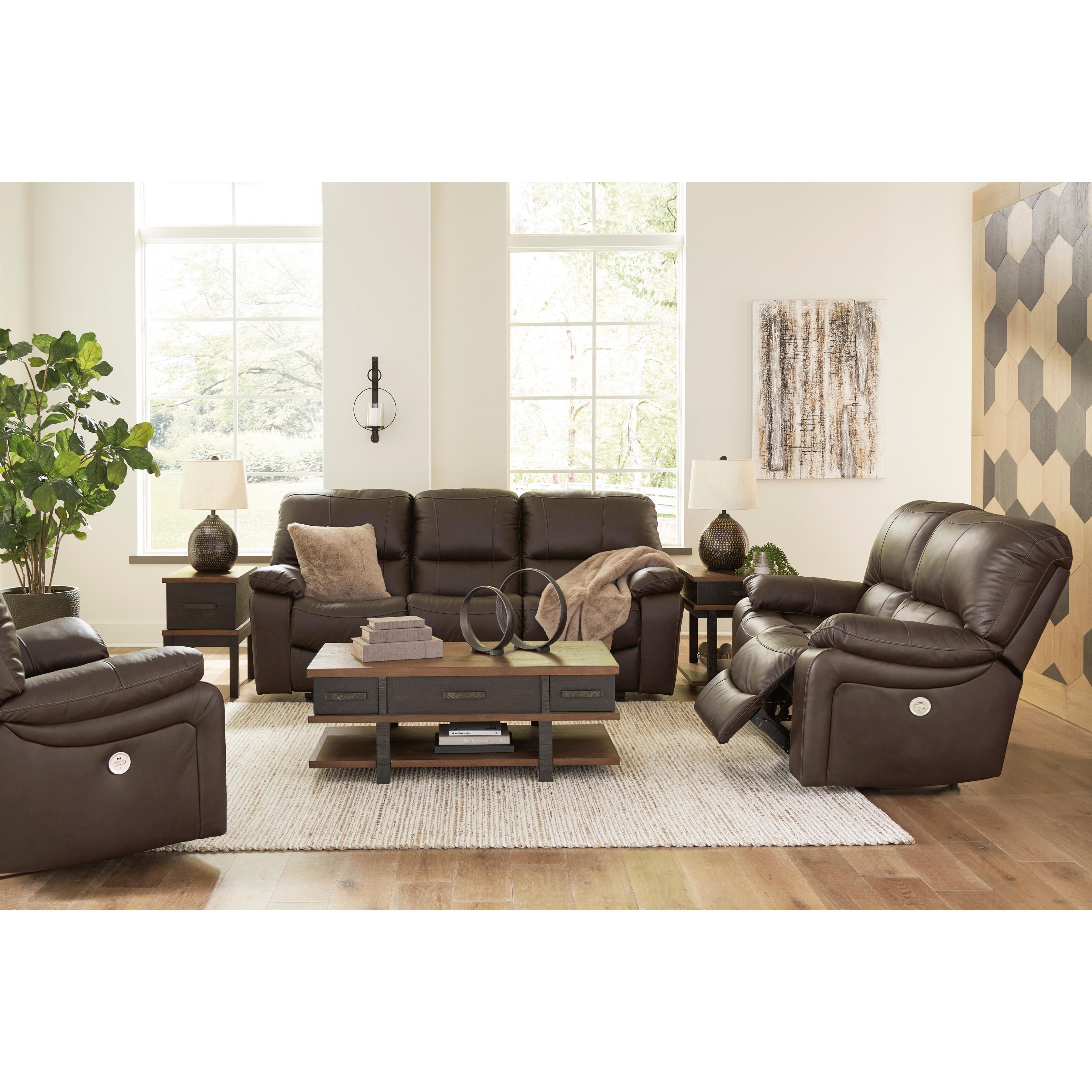 Signature Design by Ashley Leesworth U43808U2 3 pc Power Reclining Living Room Set IMAGE 2