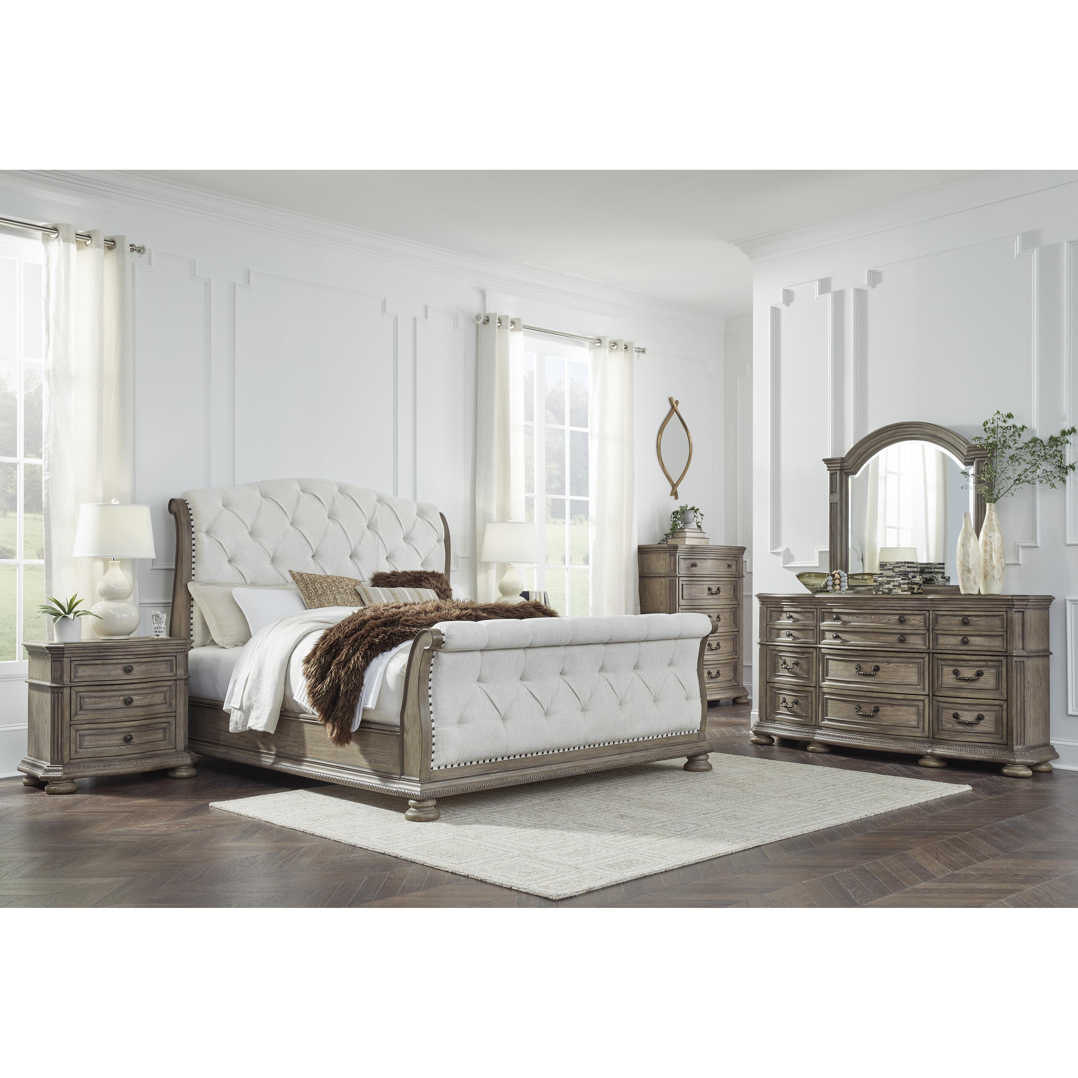 Signature Design by Ashley Ardenfield B944B7 6 pc King Sleigh Bedroom Set IMAGE 1