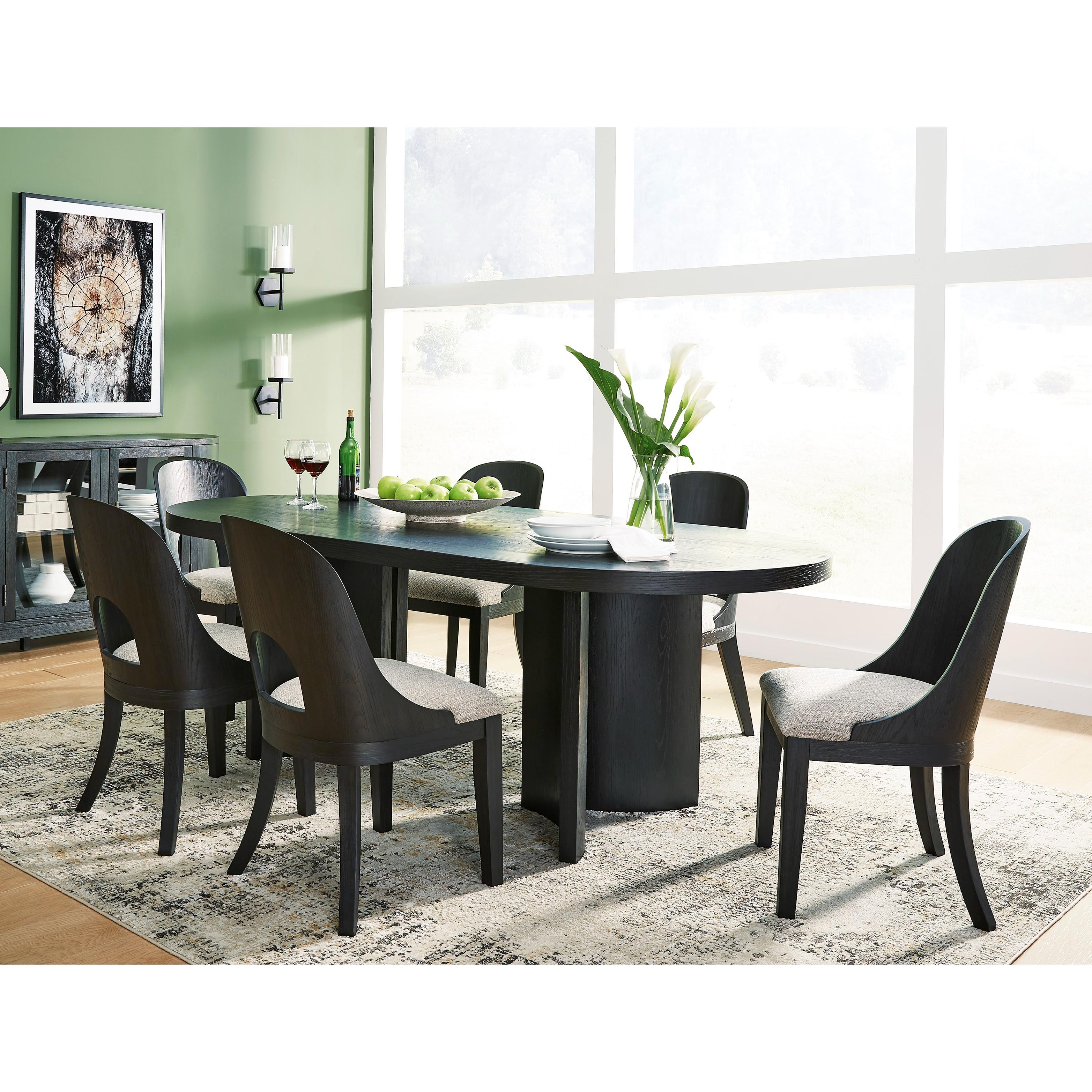 Signature Design by Ashley Rowanbeck D821D4 7 pc Dining Set IMAGE 1