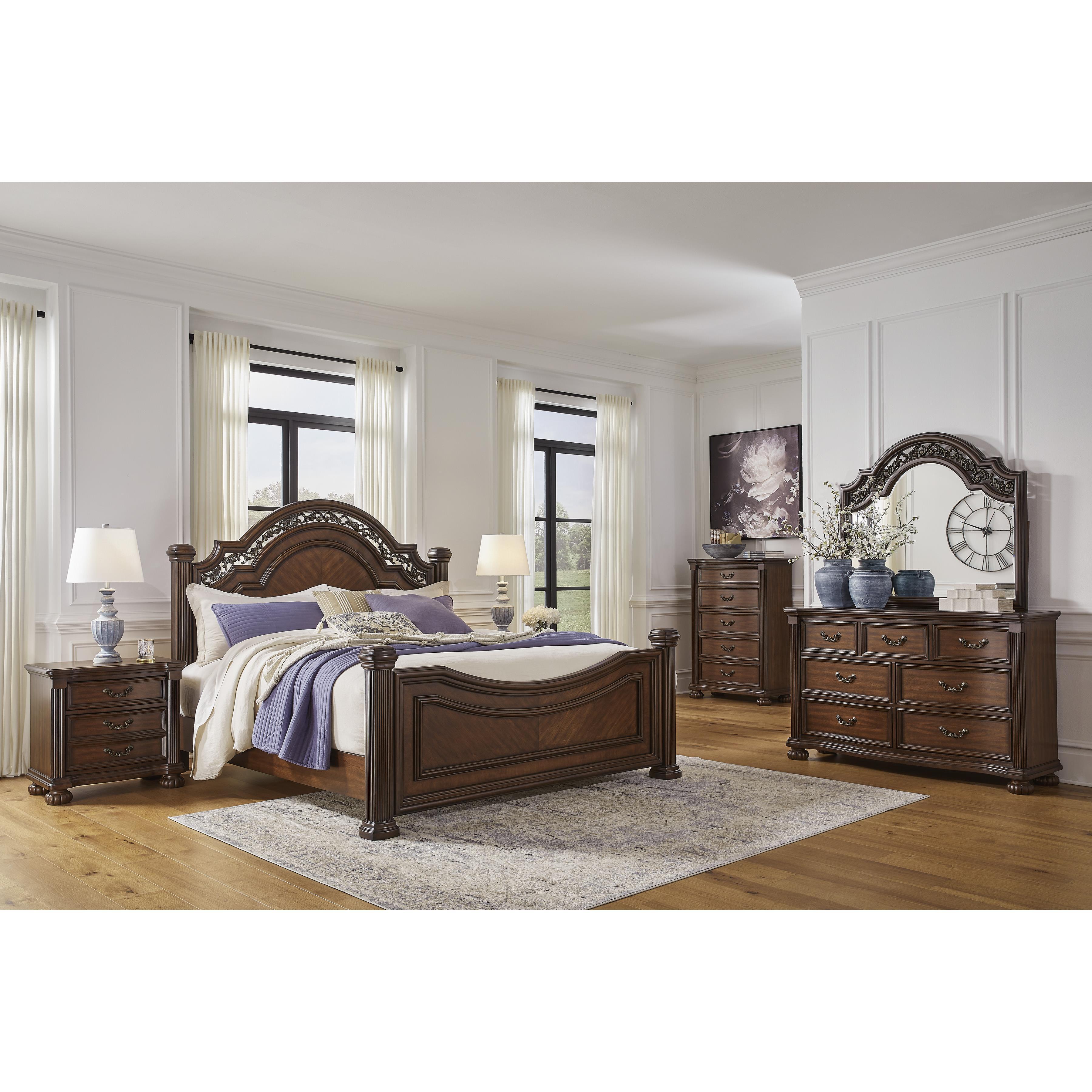 Signature Design by Ashley Lavinton B764B14 7 pc Queen Poster Bedroom Set IMAGE 1