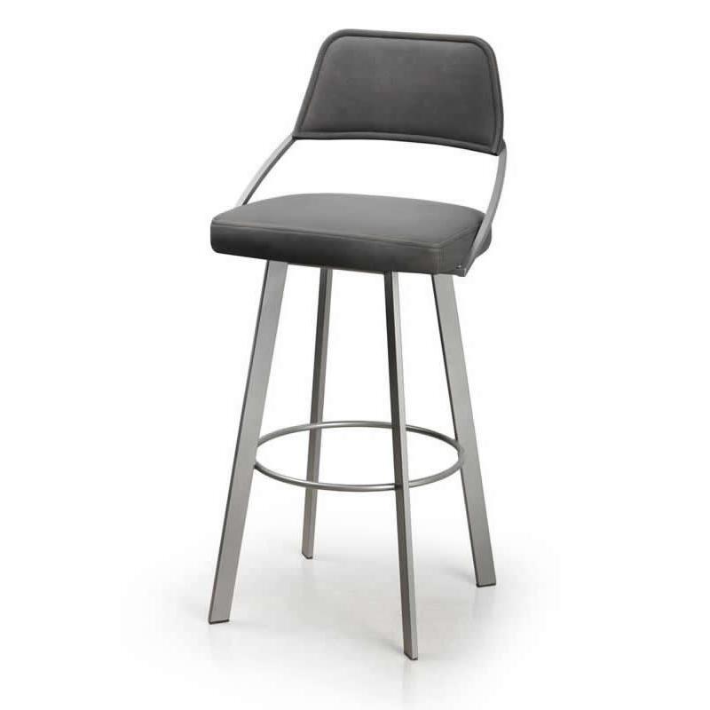 Trica Furniture Wish Pub Height Stool Wish Bar Height Swivel Stool - Meteor/Teton Smoke IMAGE 1