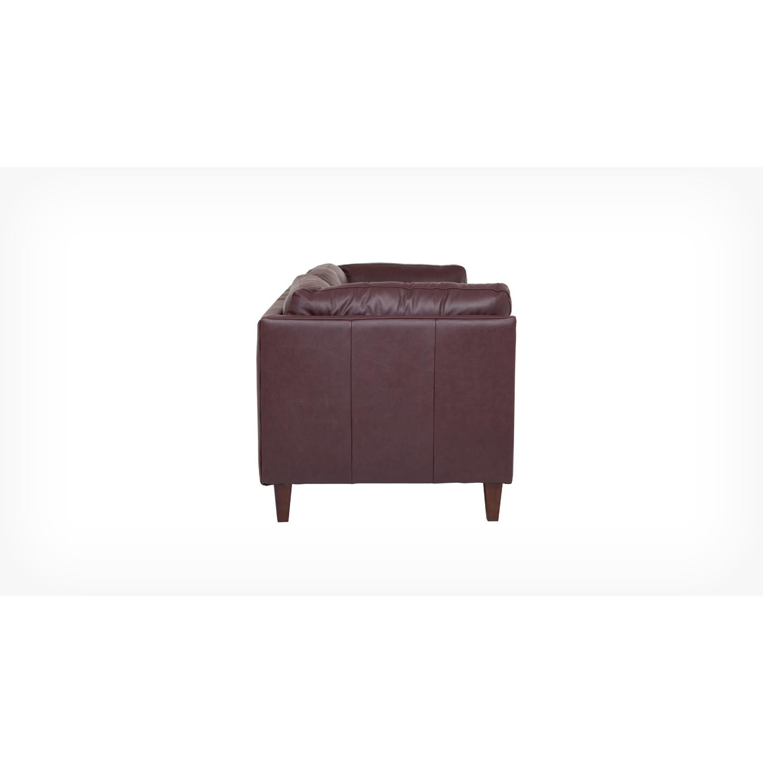 EQ3 Salema Stationary Leather Loveseat 37024-03-GR100 IMAGE 2
