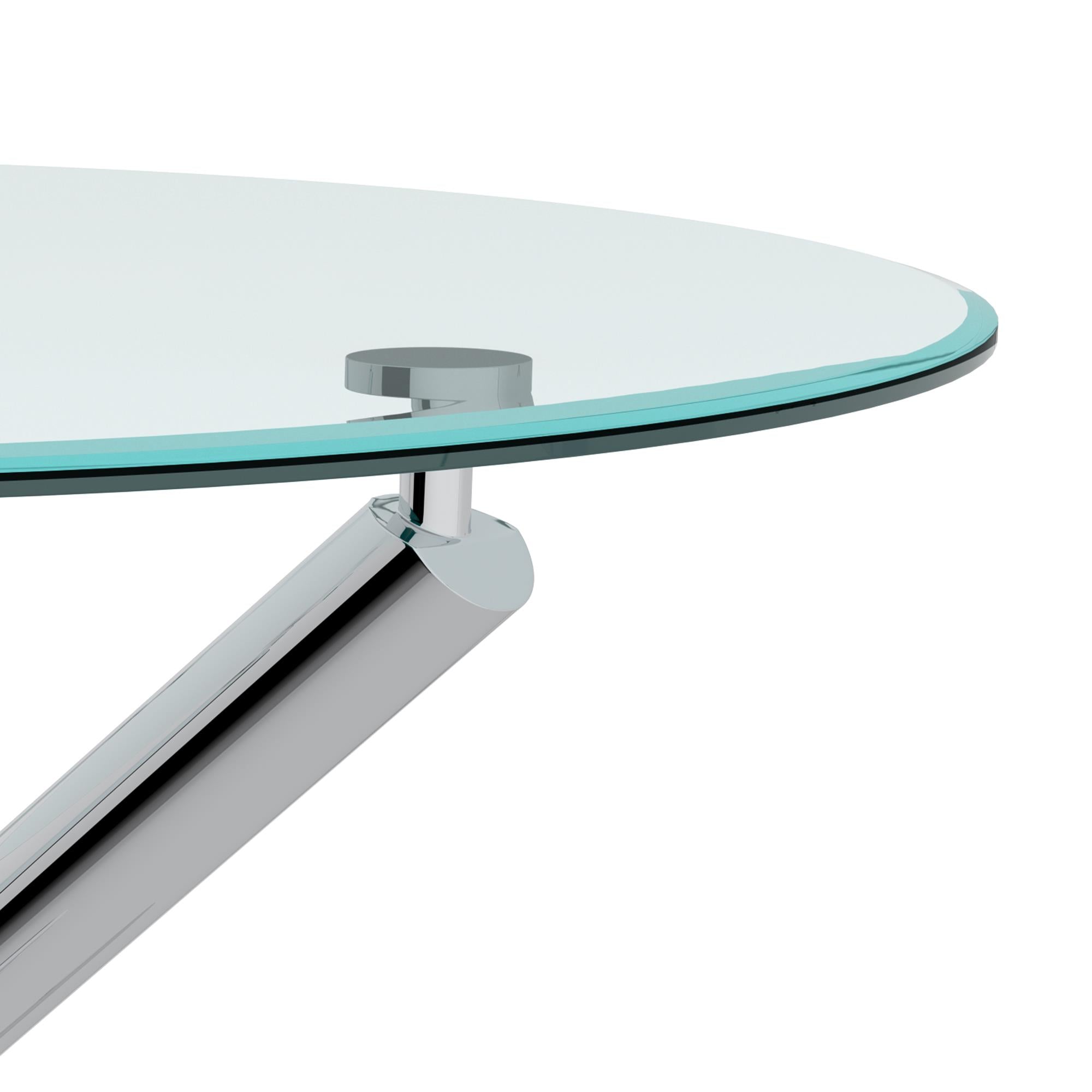Worldwide Home Furnishings Solara Ii 201-160-40 Round Dining Table - Chrome IMAGE 7