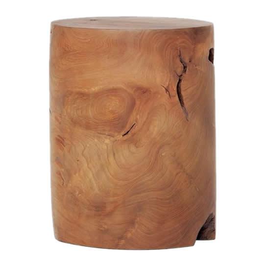 EQ3 Solid Teak Stool 3020-210-15 IMAGE 1