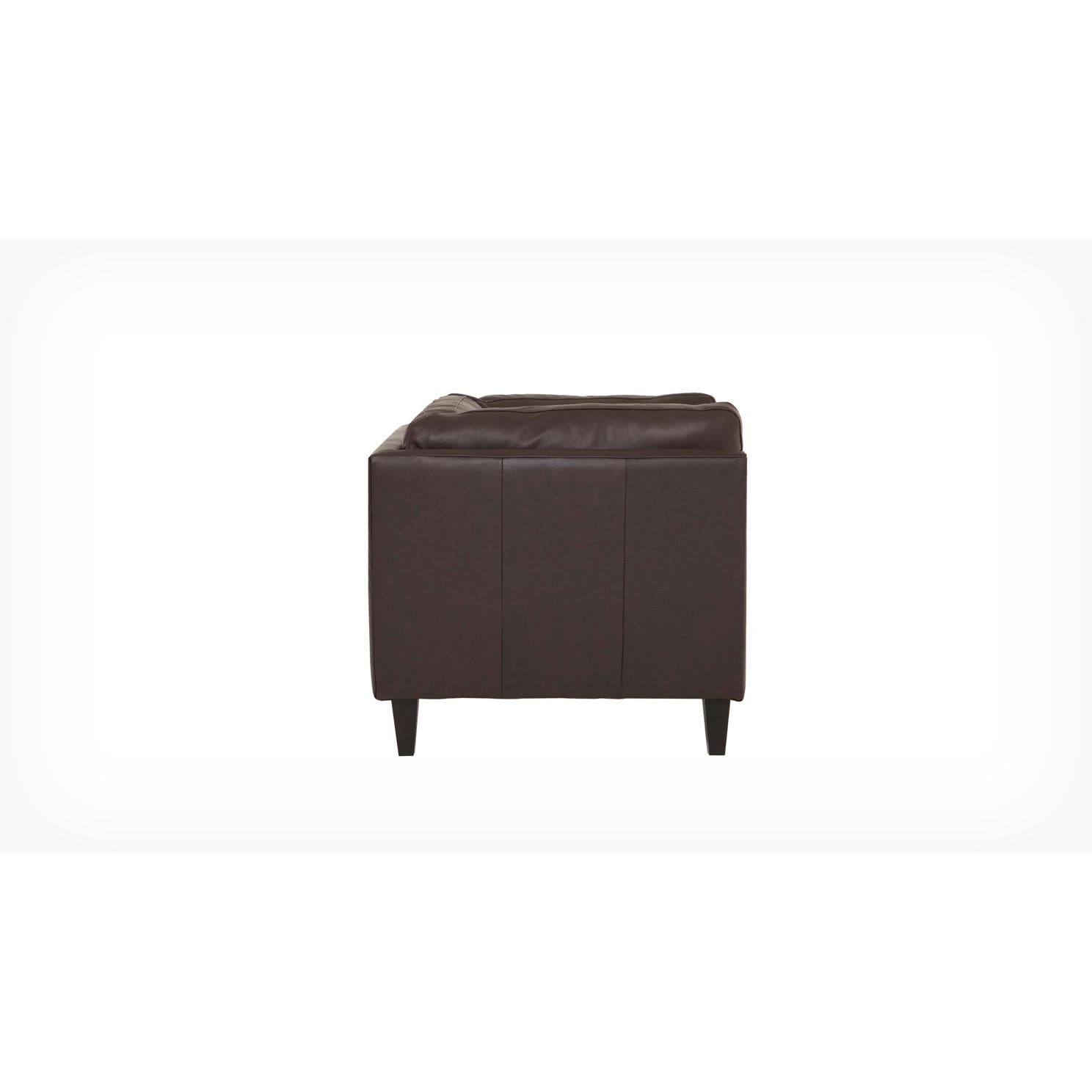 EQ3 Salema Stationary Leather Chair 37024-02-GR100 IMAGE 2