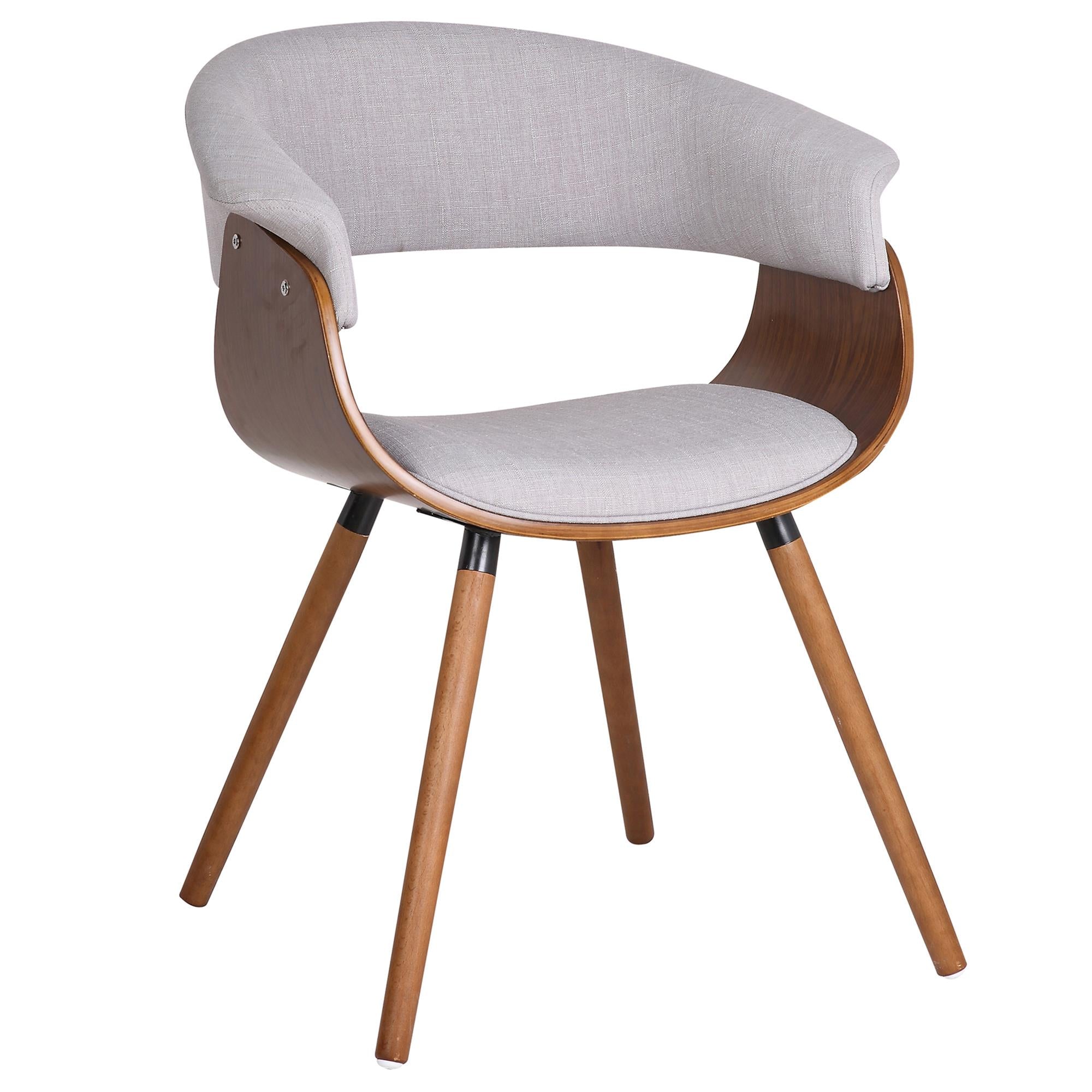 !nspire Holt 403-981GY Accent/Dining Chair - Grey and Walnut IMAGE 1