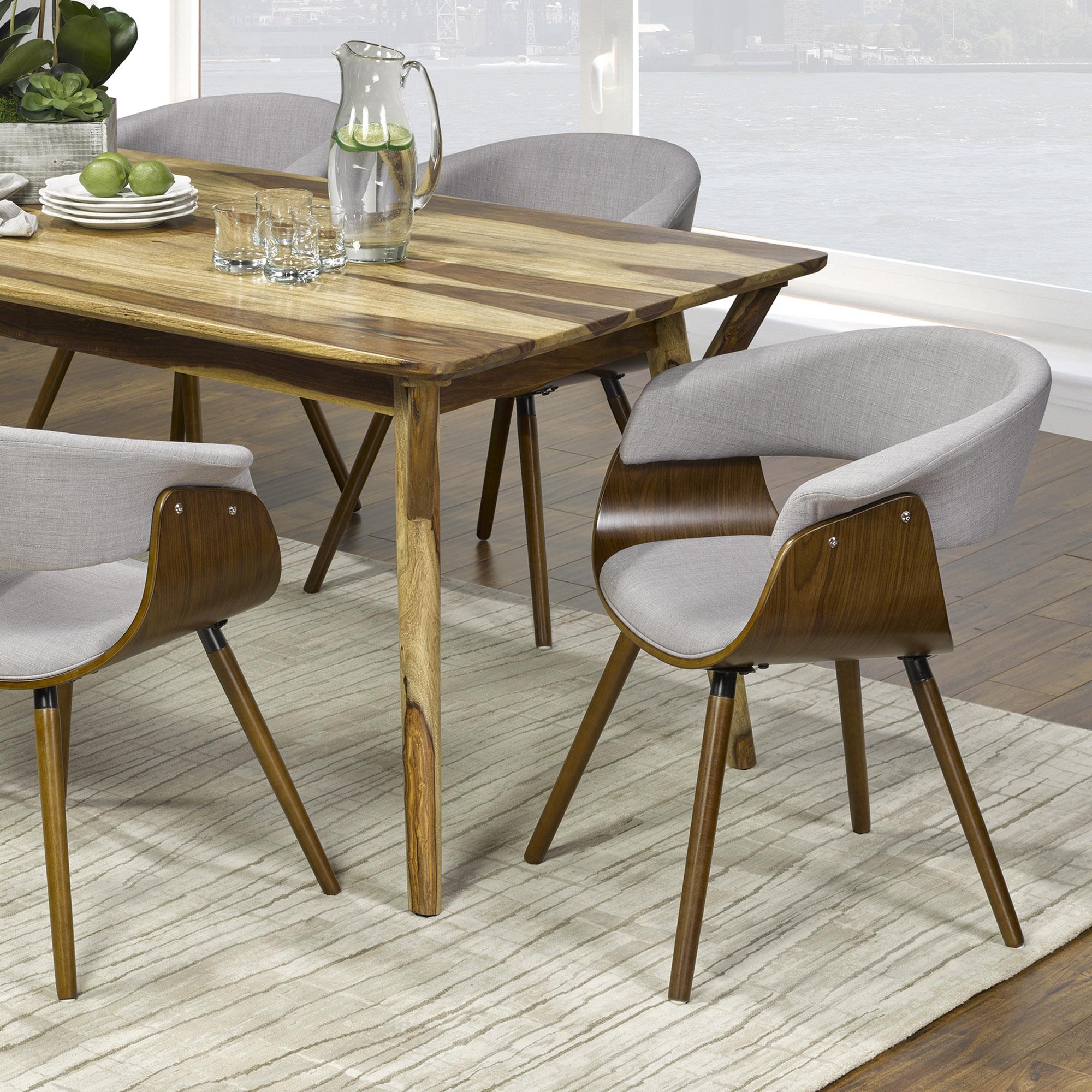 !nspire Holt 403-981GY Accent/Dining Chair - Grey and Walnut IMAGE 5