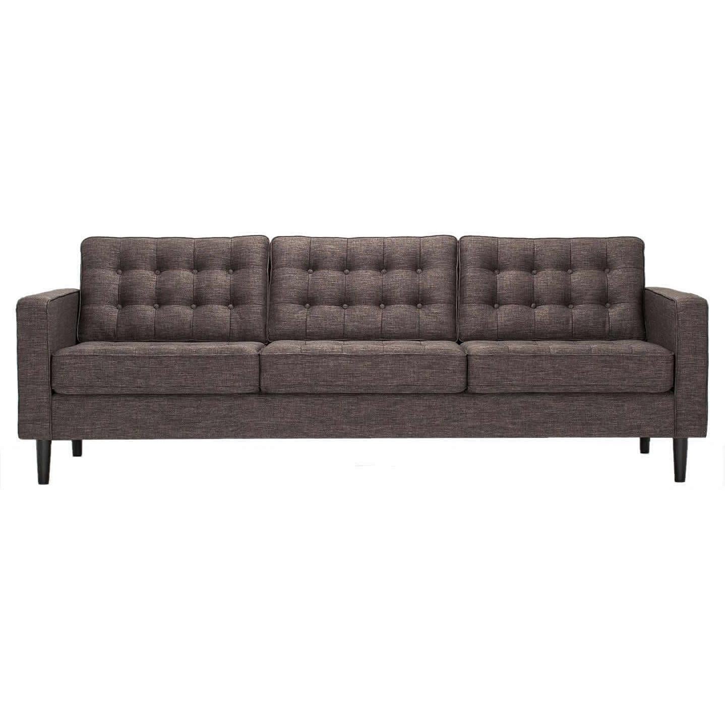 EQ3 Reverie Stationary Fabric Sofa 30095-S3-GR10 IMAGE 1
