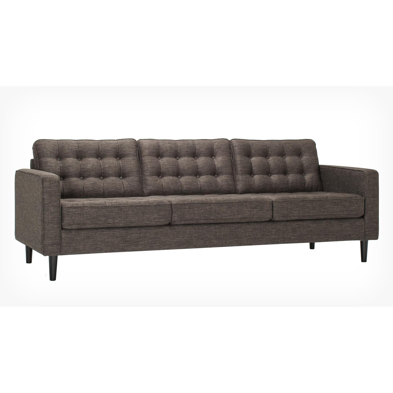 EQ3 Reverie Stationary Fabric Sofa 30095-S3-GR10 IMAGE 2