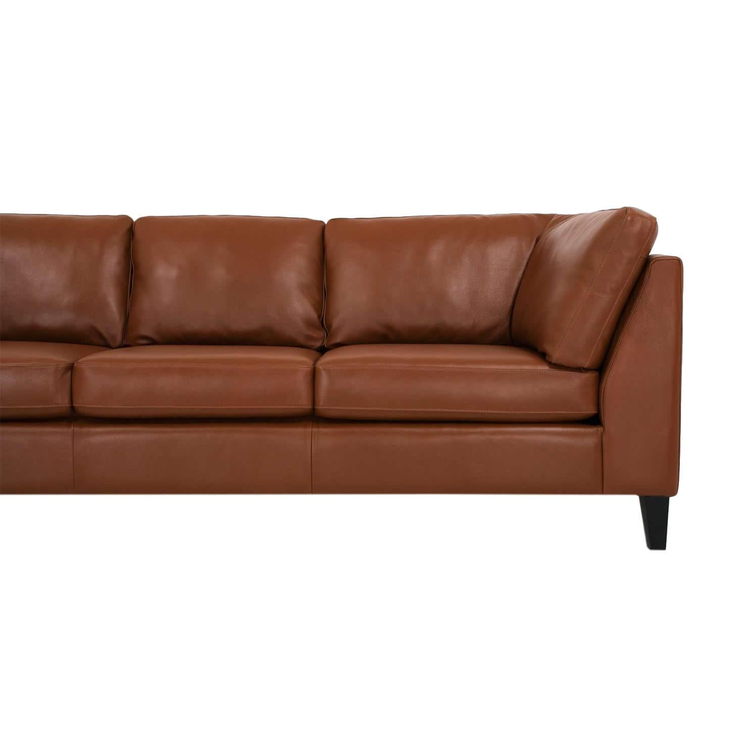 EQ3 Salema Stationary Leather Sofa 37024-01-GR100 IMAGE 4