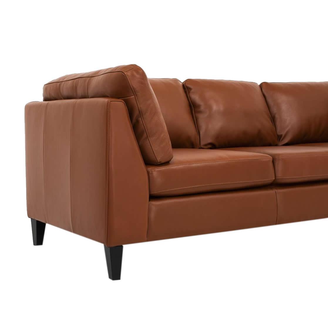 EQ3 Salema Stationary Leather Sofa 37024-01-GR100 IMAGE 5