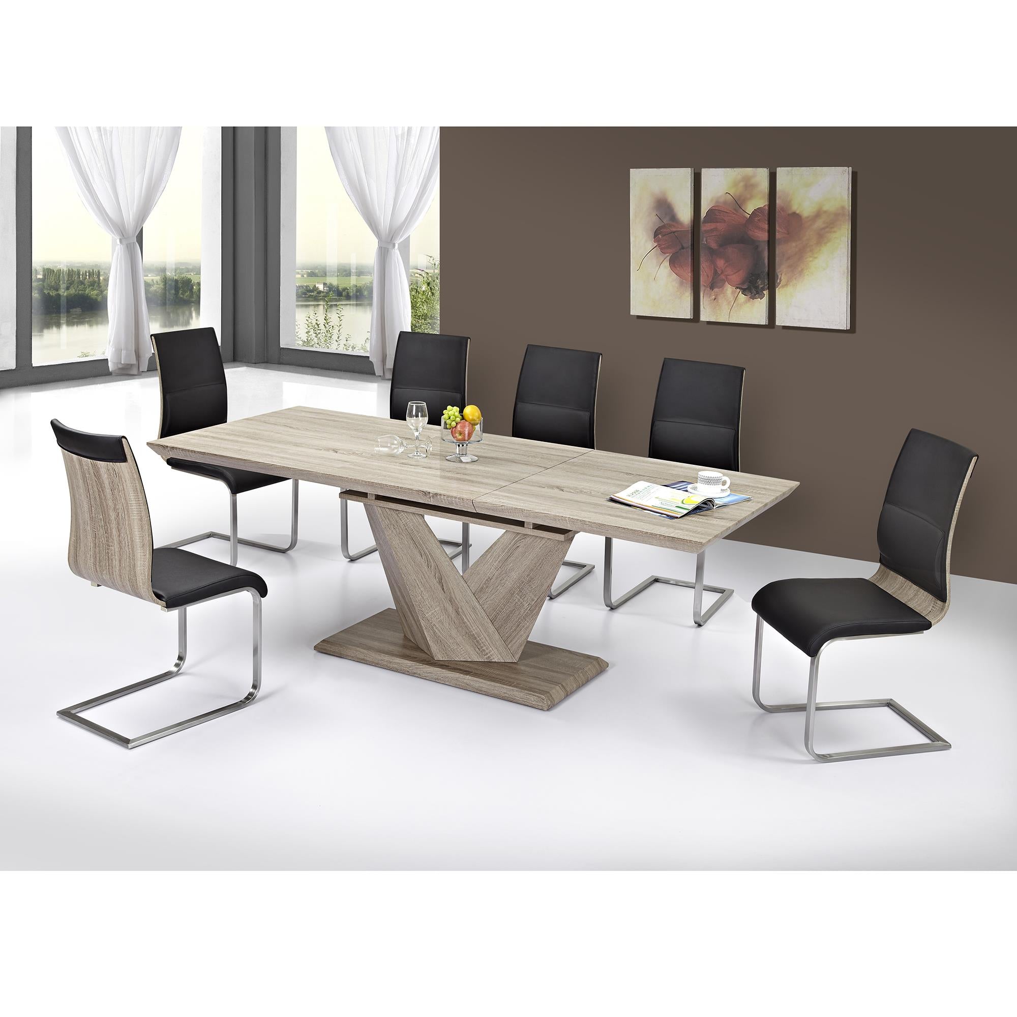 !nspire Eclipse 201-860OK Dining Table w/Extension - Washed Oak IMAGE 7