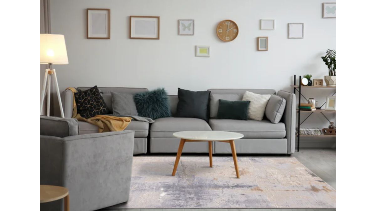 Emory Taupe White Brown Distressed Rug