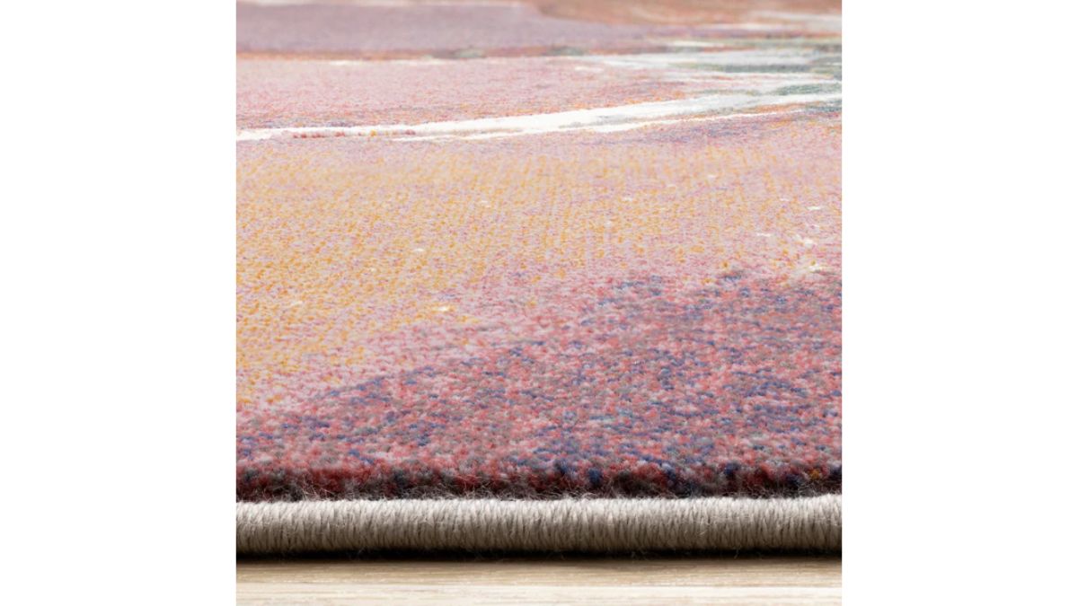 Aurora Pink Orange Purple Floral Rug