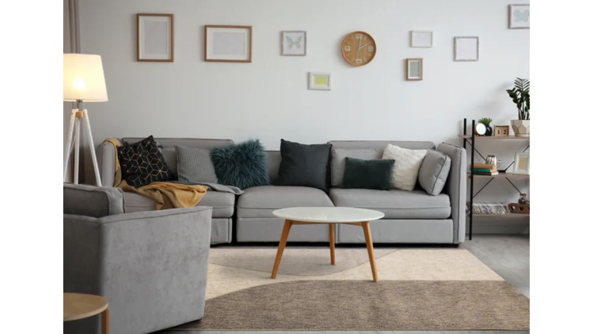 Cora Taupe Beige Grey Curvy Design Rug