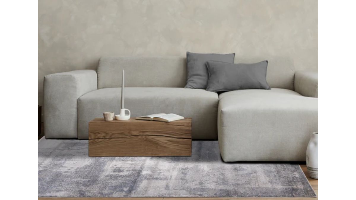 Emory Grey White Distressed Rug