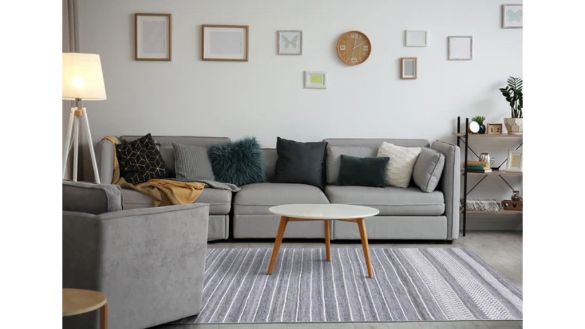 Aspen Striped Pattern Woven Rug