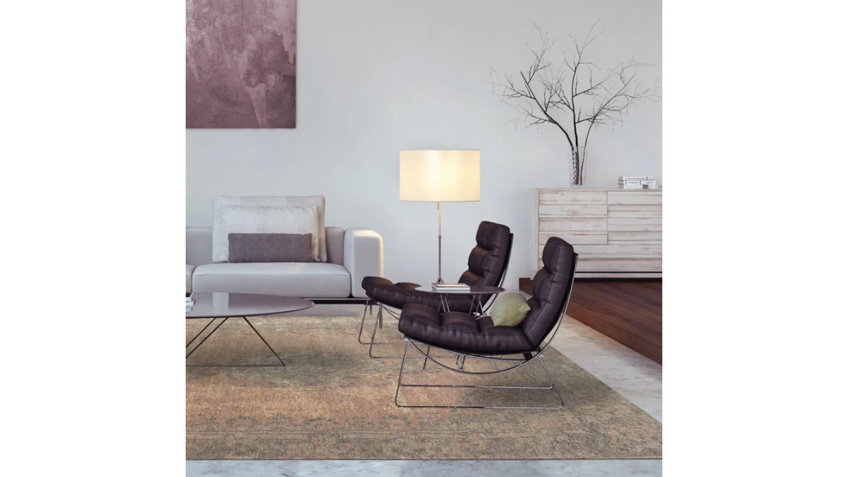 Cathedral Salmon Grey Traditional Border Rug