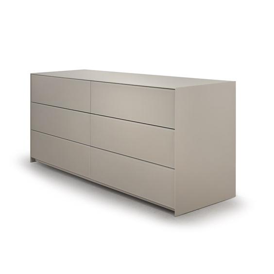 Trica Furniture Absolute 6-Drawer Dresser Absolute 6 Drawer Double Dresser - Mushroom and Mushroom Glass IMAGE 1