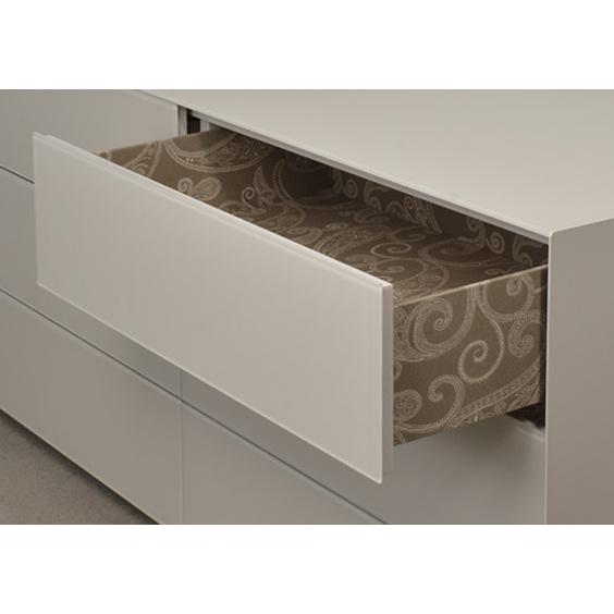 Trica Furniture Absolute 6-Drawer Dresser Absolute 6 Drawer Double Dresser - Mushroom and Mushroom Glass IMAGE 2