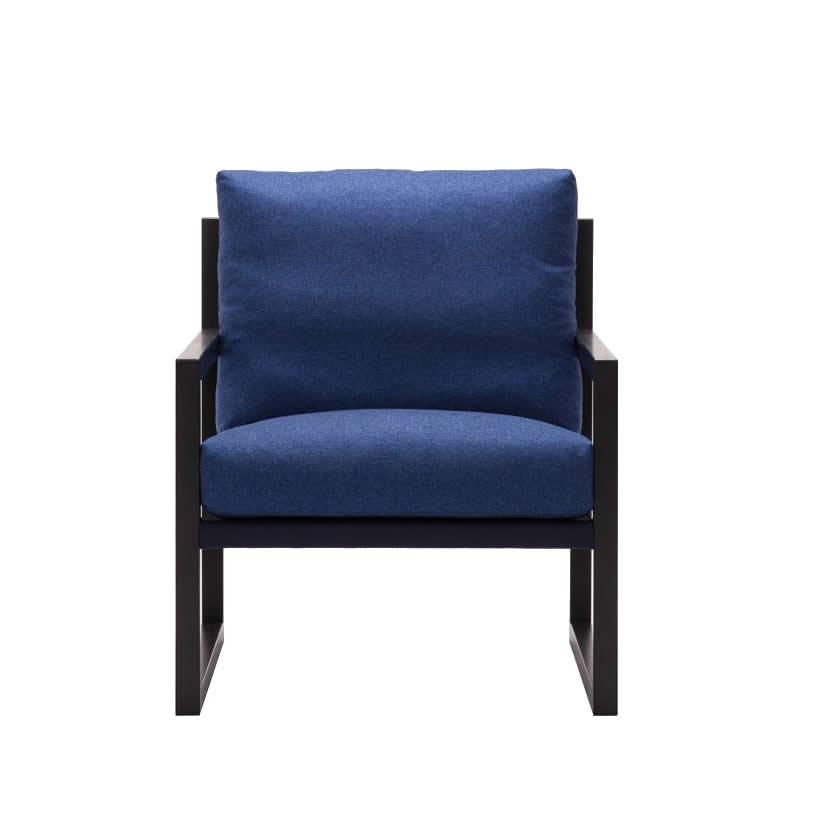 EQ3 Chiara Stationary Fabric Chair 30125-02-GR10 IMAGE 1