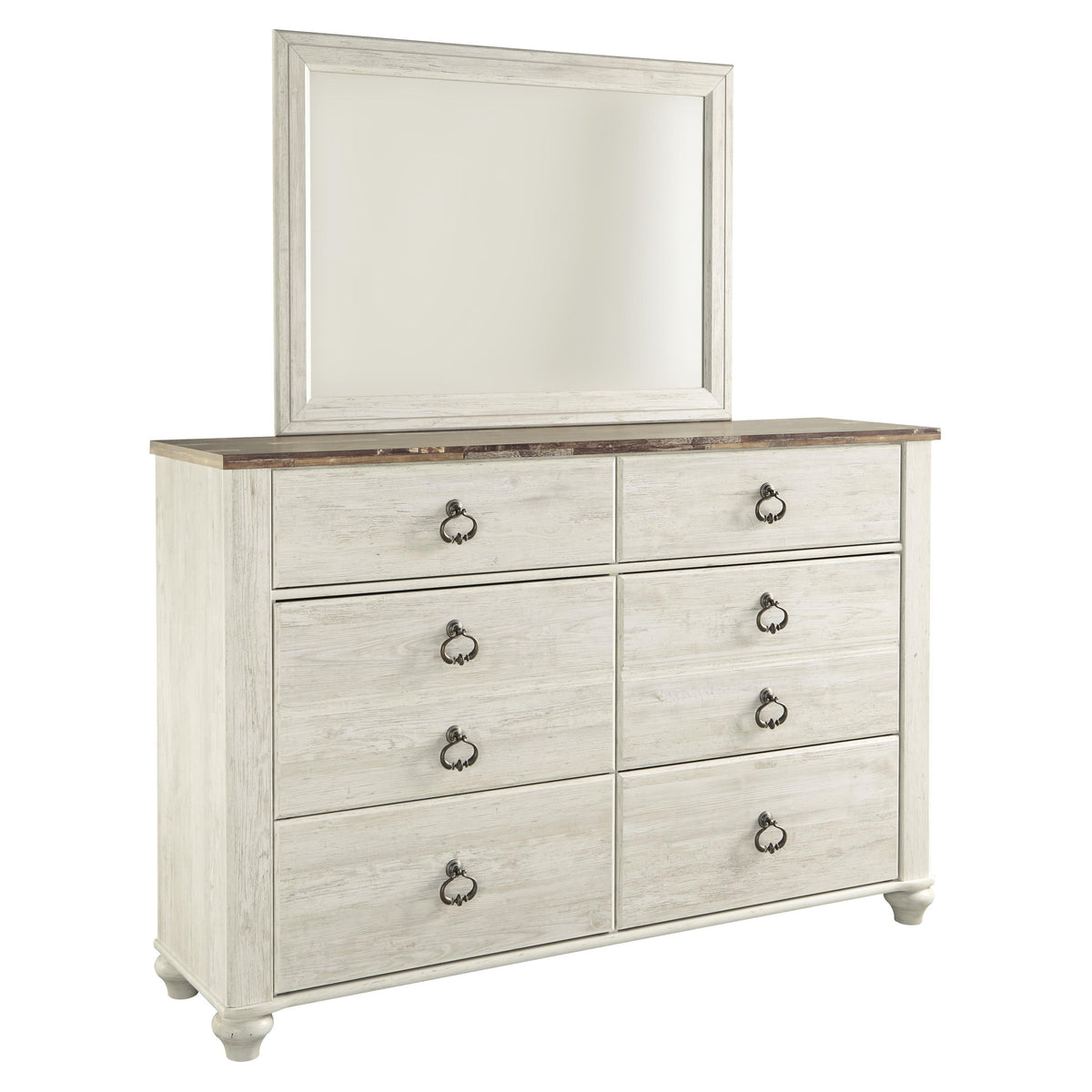Signature Design by Ashley Willowton 6-Drawer Dresser with Mirror B267-31/B267-36 IMAGE 1