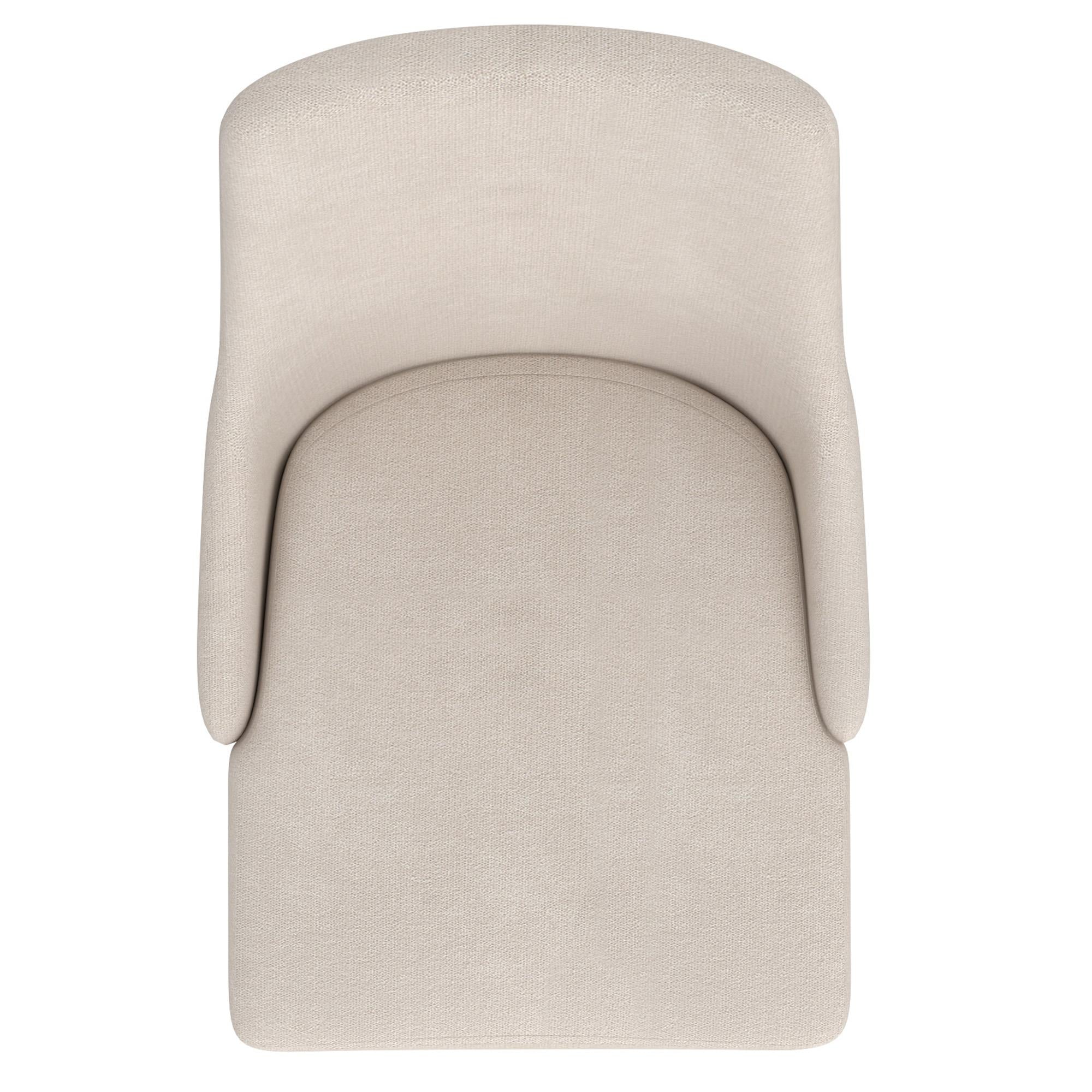 Worldwide Home Furnishings Cora 202-182BG Fabric Dining Chair - Beige and Walnut IMAGE 6