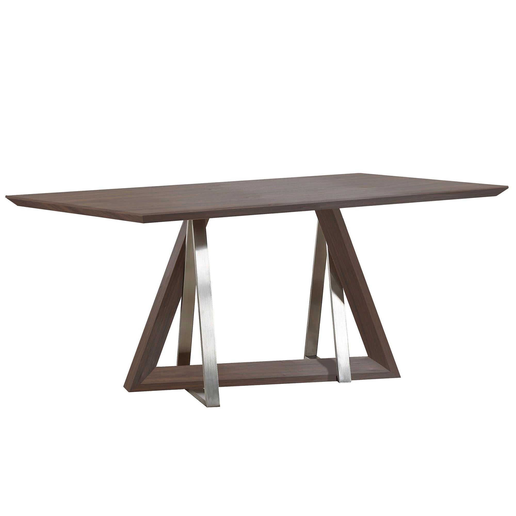 !nspire Drake 201-219WAL Rectangular Dining Table - Walnut IMAGE 1