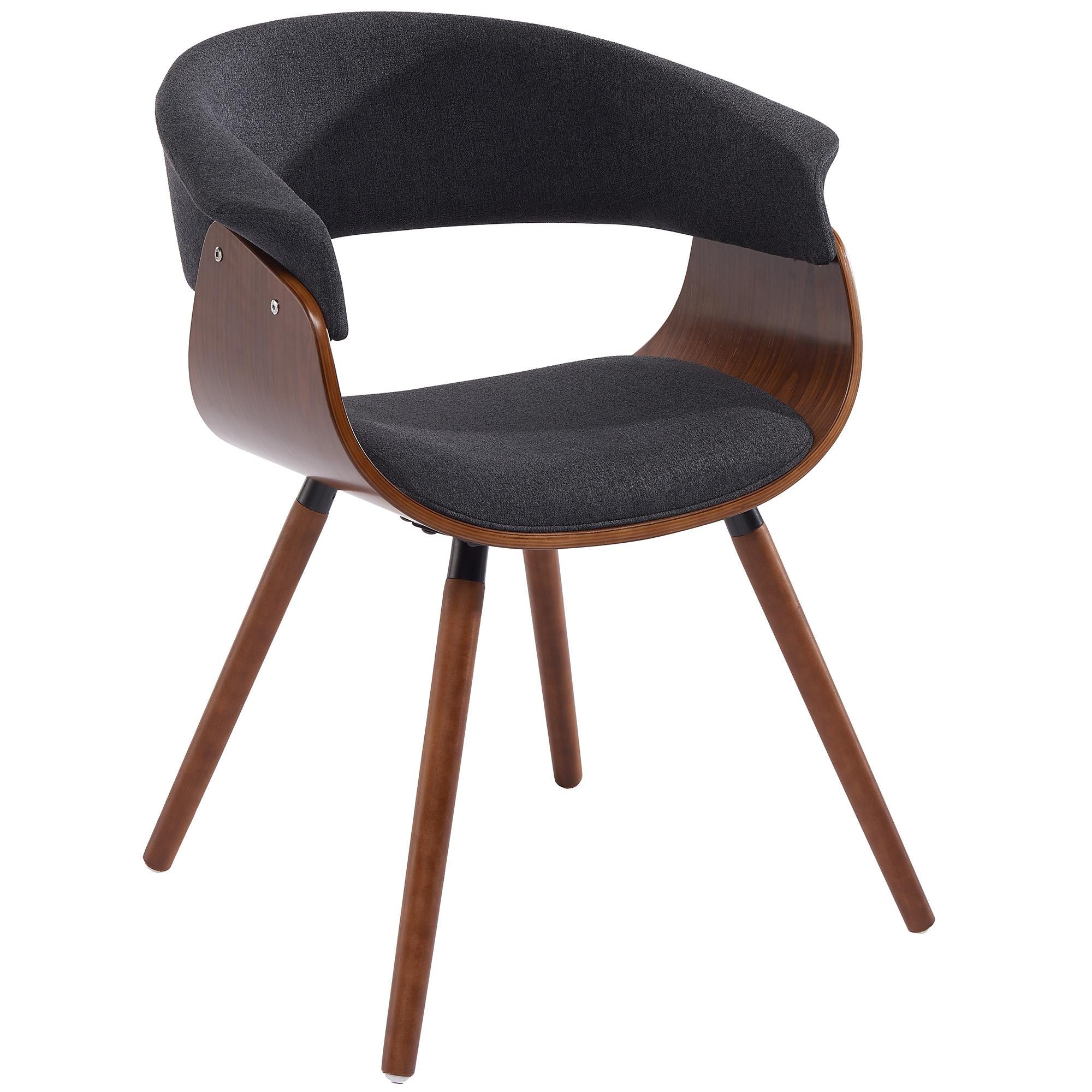 !nspire Holt 403-981CH Accent/Dining Chair - Charcoal and Walnut IMAGE 1