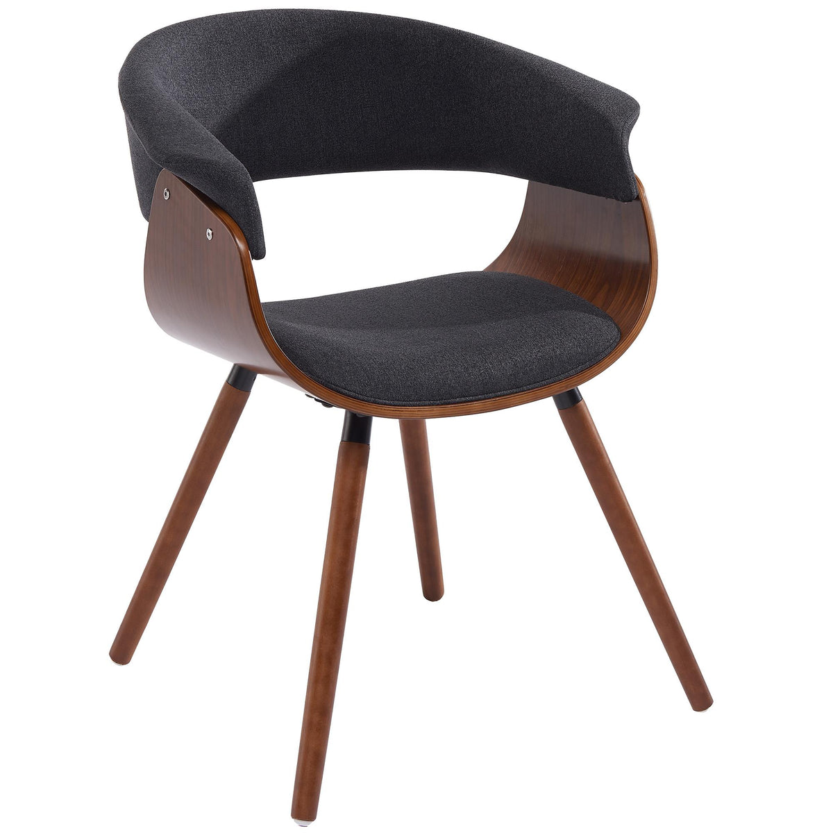 !nspire Holt 403-981CH Accent/Dining Chair - Charcoal and Walnut IMAGE 1