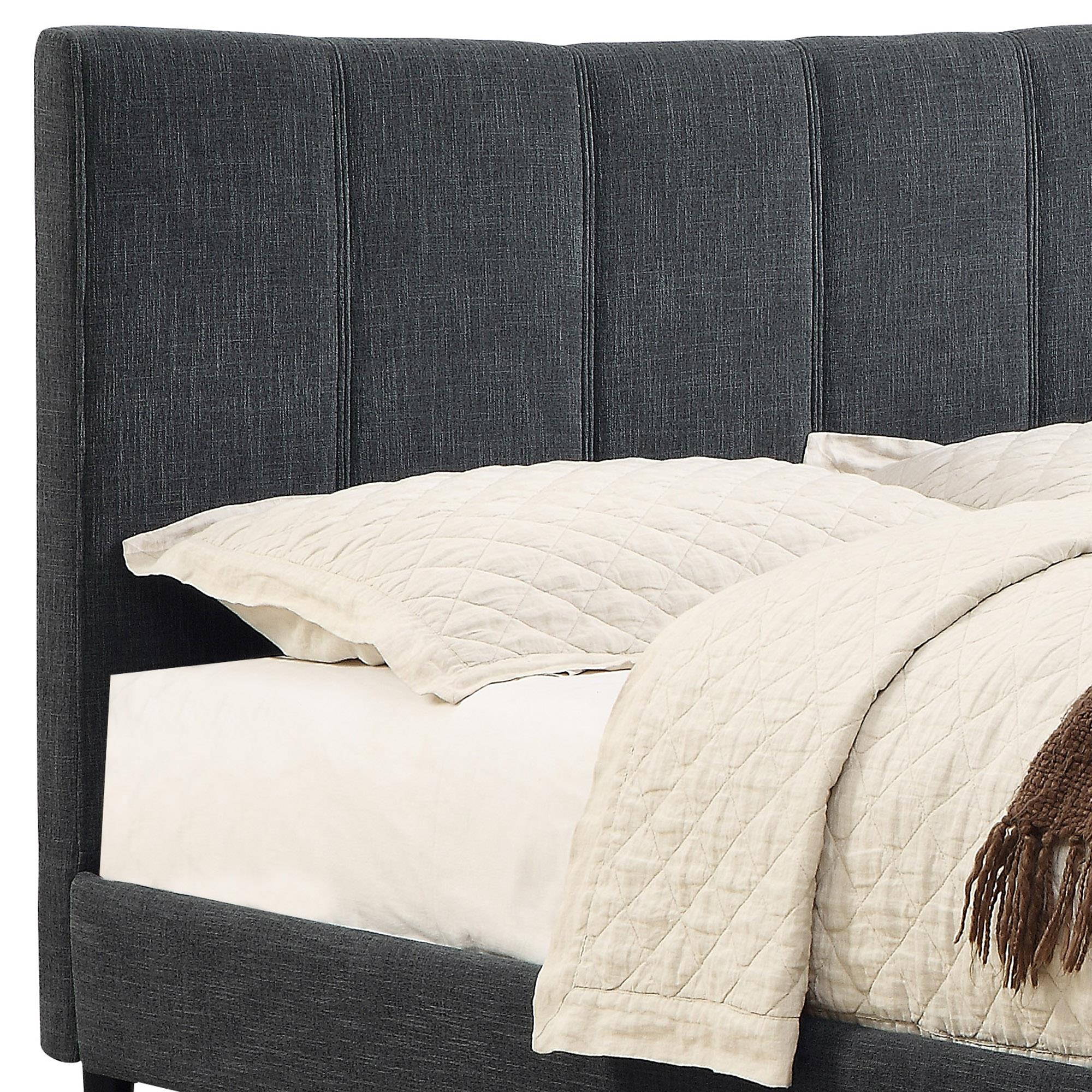 Worldwide Home Furnishings Rimo 101-268Q-GY 60" Queen Platform Bed - Grey IMAGE 6