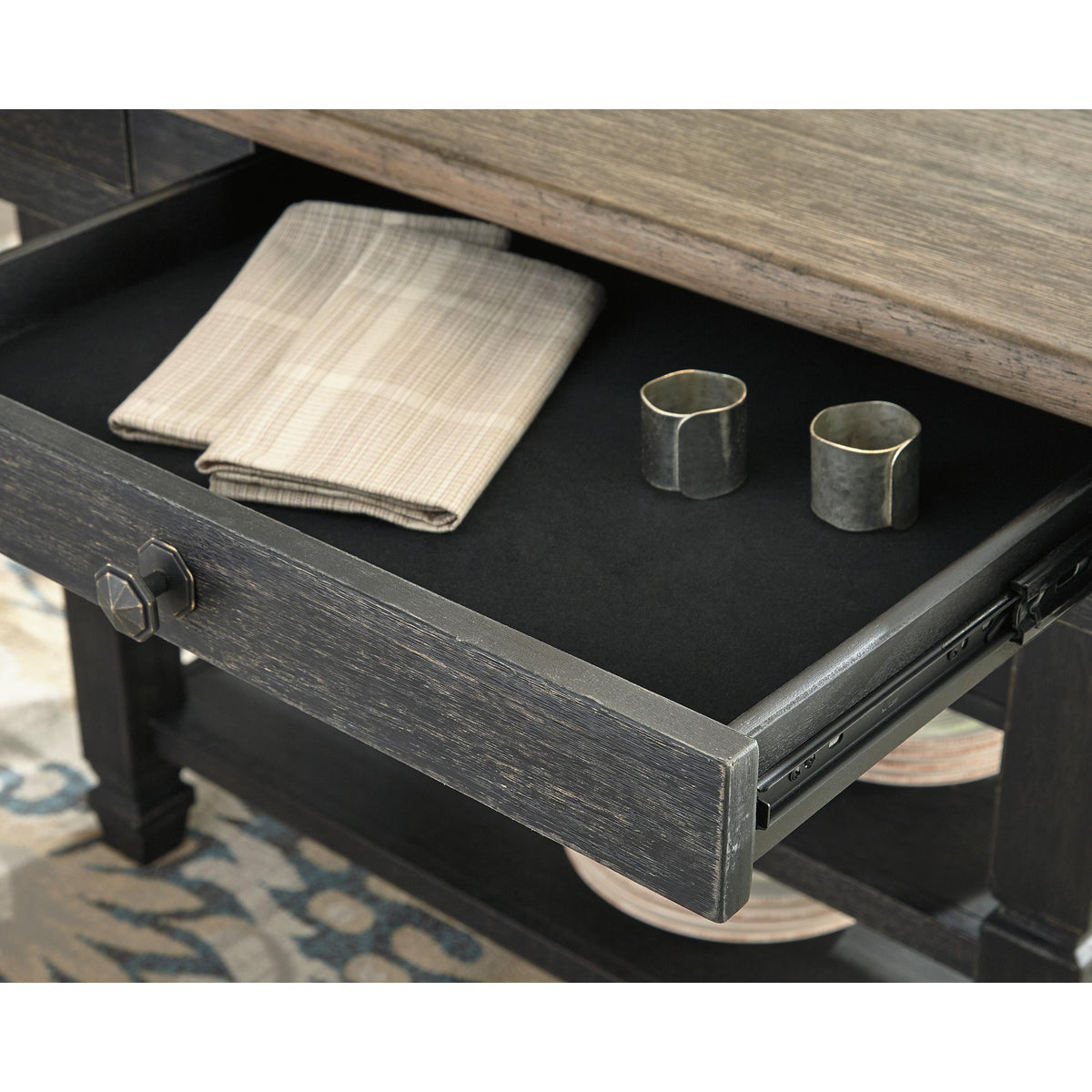 Signature Design by Ashley Tyler Creek Counter Height Dining Table with Pedestal Base D736-32 IMAGE 2