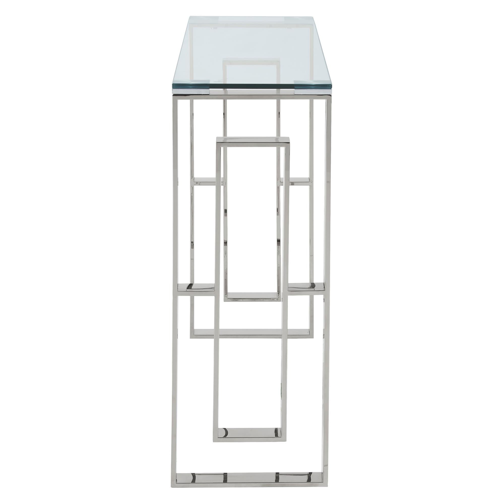 !nspire Eros 502-482CH Console/Desk - Silver IMAGE 3