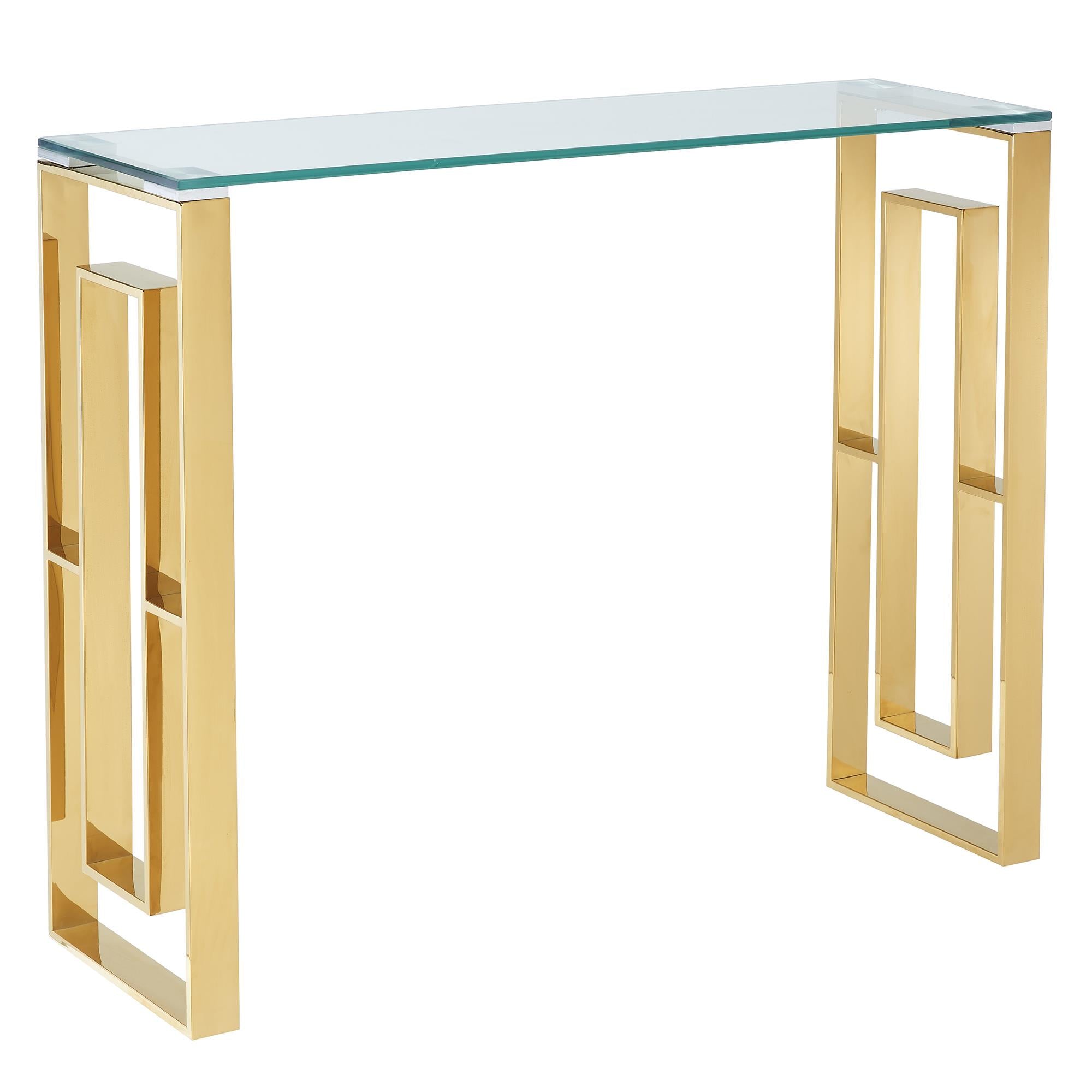 !nspire Eros 502-482GL Console/Desk - Gold IMAGE 1