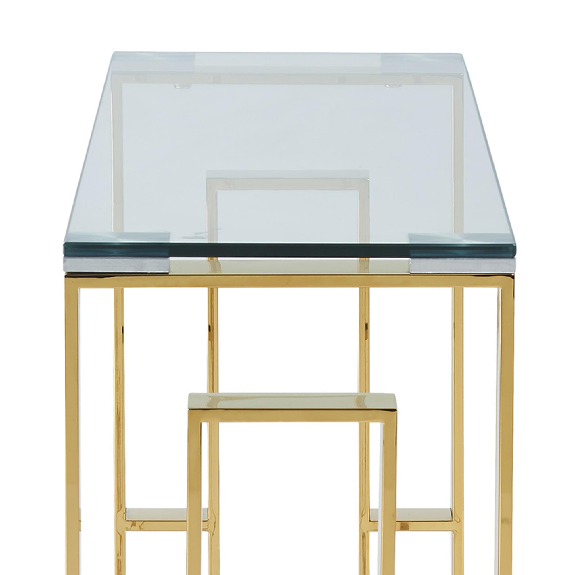 !nspire Eros 502-482GL Console/Desk - Gold IMAGE 7