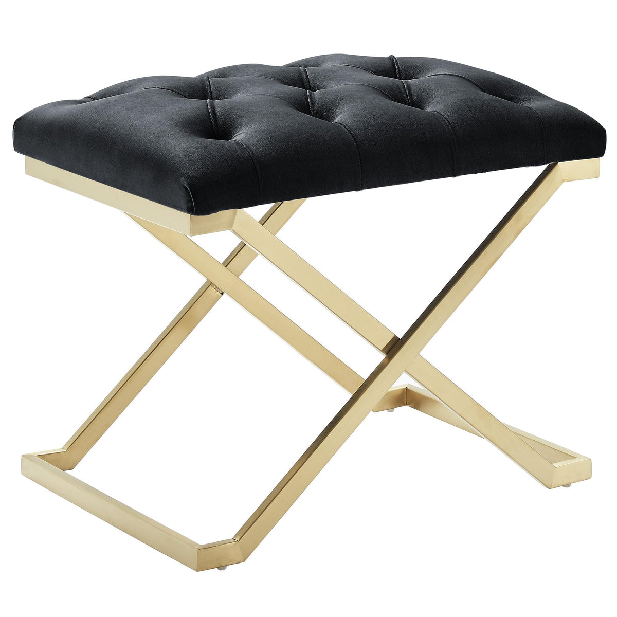 !nspire Rada 401-404BK Bench - Black and Gold IMAGE 1