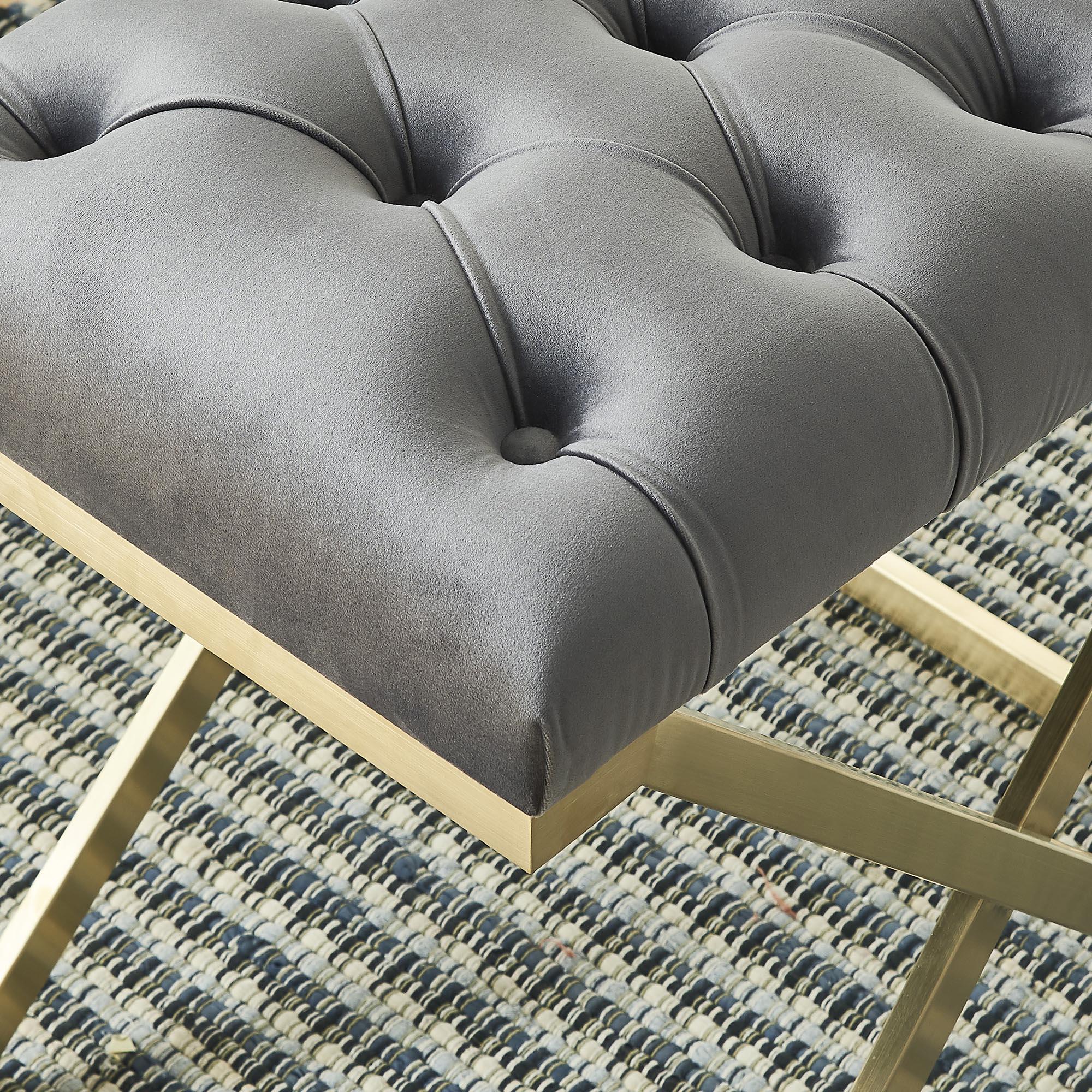 !nspire Rada 401-404GY Bench - Grey and Gold IMAGE 5