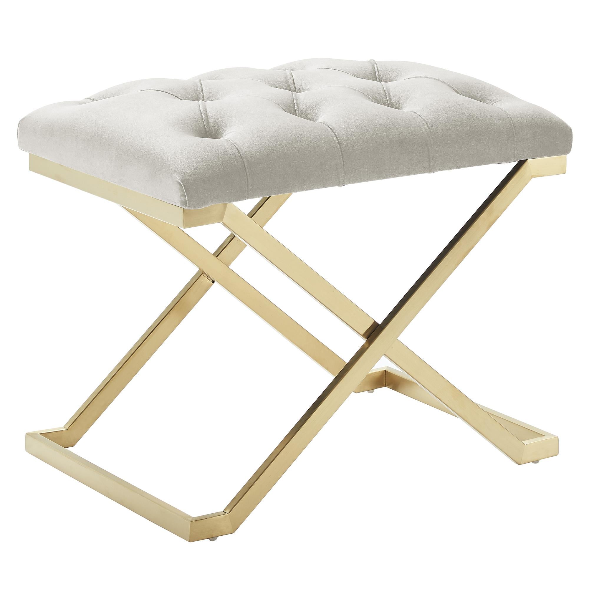 !nspire Rada 401-404IV Bench - Ivory and Gold IMAGE 1