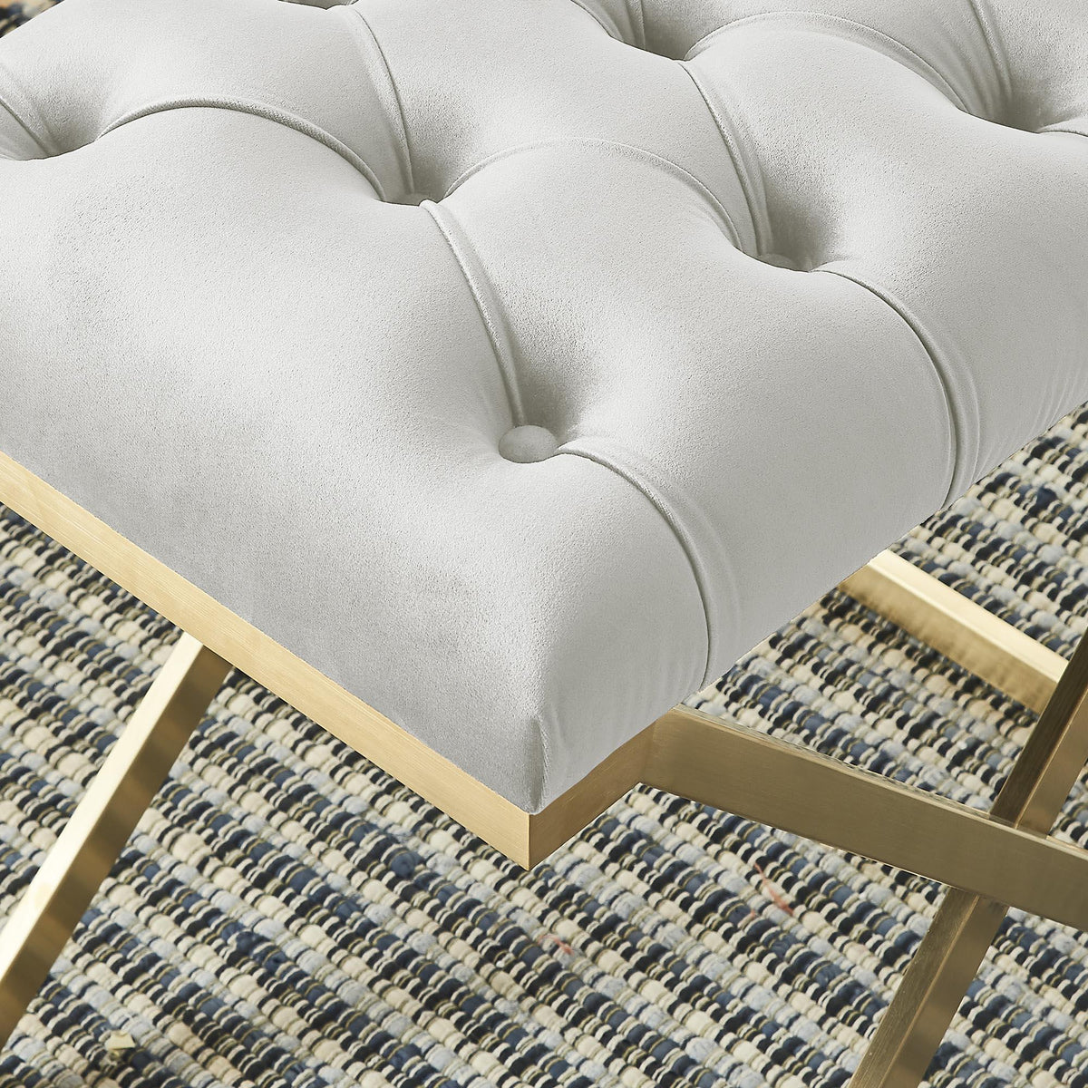 !nspire Rada 401-404IV Bench - Ivory and Gold IMAGE 5