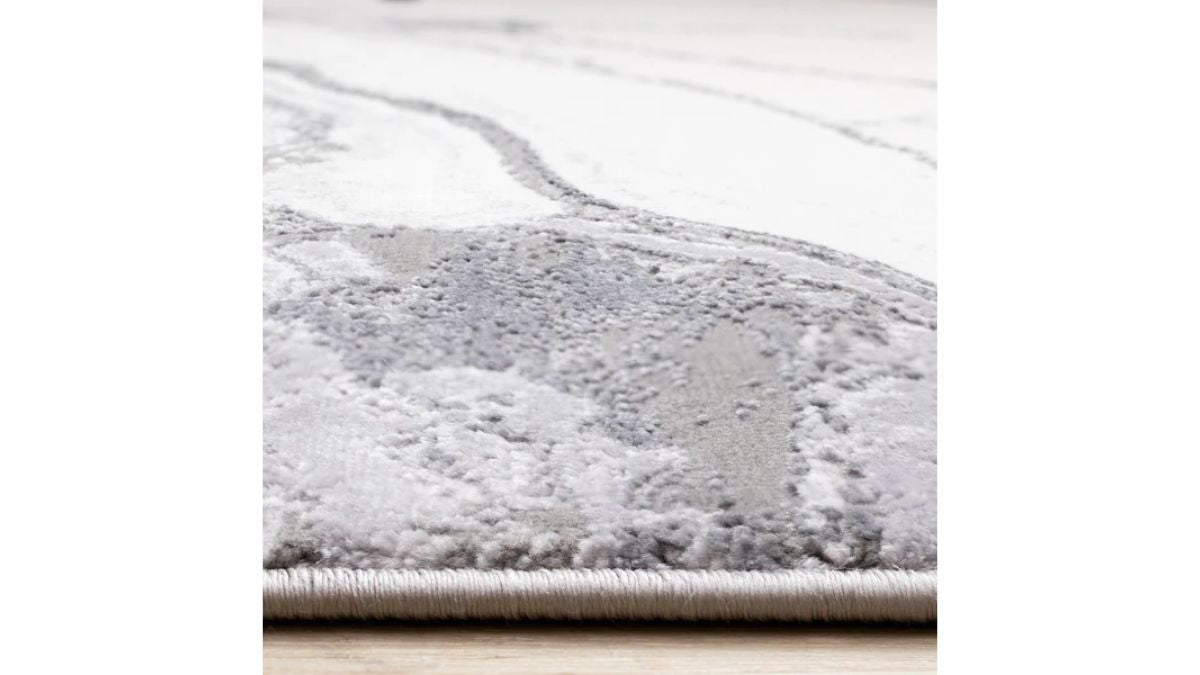 Emory Grey White Marble Design Rug
