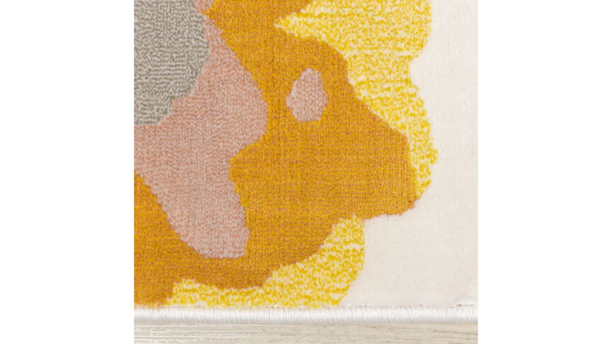 Belle Yellow Orange Blue Colour Blocks Rug