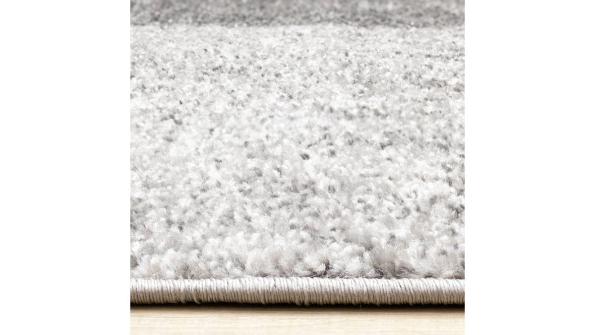 Eclipse Grey Black White Modern Geometric Design Rug