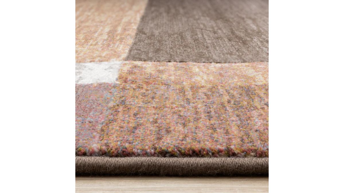 Aurora Multi Distressed Layered Rectangles Rug