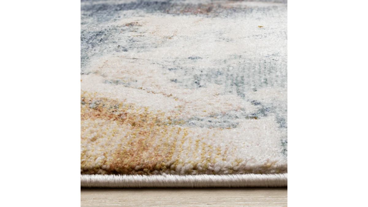 Marisa Blue Orange White Granite Swirl Rug
