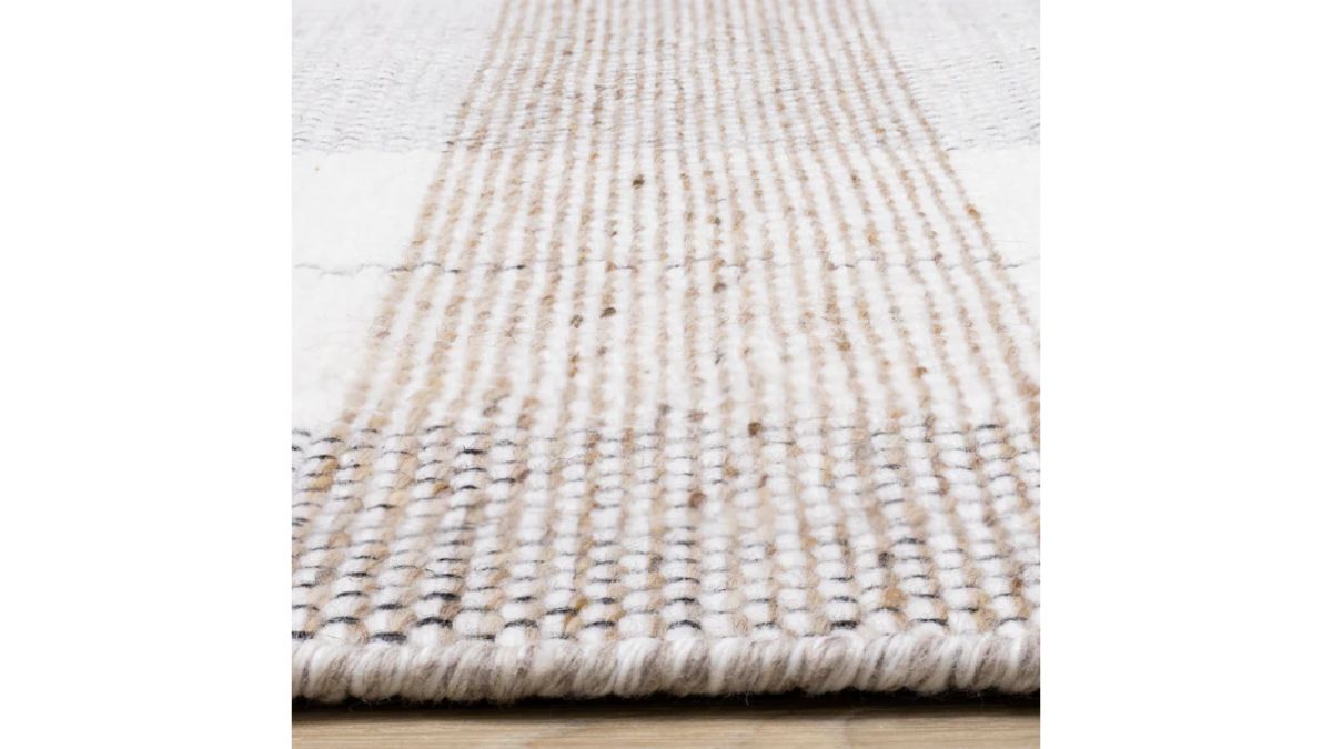 Aspen Beige Muted Plaid Woven Rug