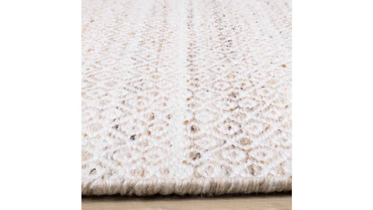 Aspen Beige Cream Rhombus Pattern Woven Rug
