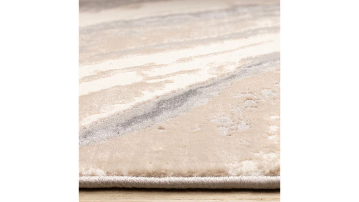 Emory Taupe Grey Beige White Mineral Layered Rug