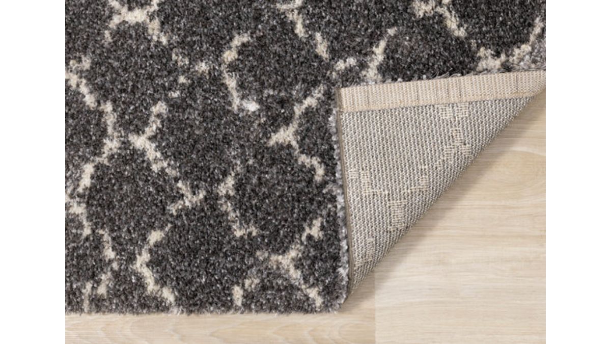 Lane Grey Cream Lattice Luxury Rug